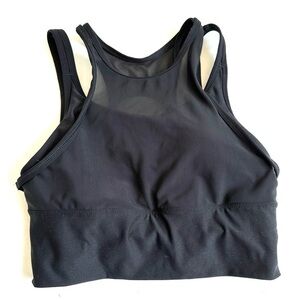 Active 8 Sports Bra Black L Coverage Activewear Tagless Pullover Removable Cups
